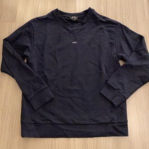 A.P.C. Logo Crewneck Cotton Sweatshirt